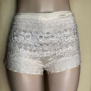 SOLD** White Lace Shorts